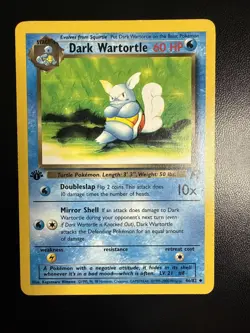 Dark Wartotle 46/82 Common 1st Edition Team Rocket Pokemon Card - Image 1