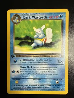 Dark Wartotle 46/82 Common 1st Edition Team Rocket Pokemon Card - Image 1