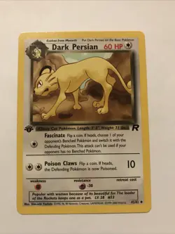 Dark Persian 42/82 1st Edition - Team Rocket - Pokemon Card - Image 1