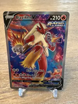 Blaziken V Full Art 161/198 Chilling Reign NM Ultra Rare Pokemon Card Minty - Image 1