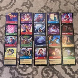 Lorcana Mixed Disney Cards Lot Of 20 English Non Holo NM Cards Lot A - Image 1