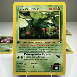 Erika's Pokemon Gym Heroes Lot Of 7 Vintage Cards 1st Edition (5) Common (2) - Image 2