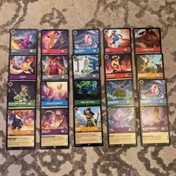 Lorcana Mixed Disney Cards Lot Of 20 English Non Holo NM Cards Lot B - Image 1