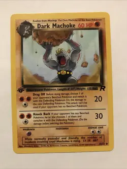 Pokemon 1st Edition Team Rocket Dark Machoke 40/82 Card - Image 1