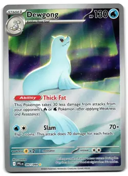 Dewgong 097/094 - Phantasmal Flames Illustration Rare Pokemon TCG - NM Card - Image 1