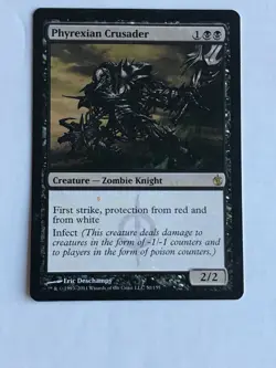MTG Magic the Gathering English Mirrodin Besieged Phyrexian Crusader MP - Image 1
