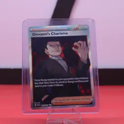2023 Pokemon TCG S&V 151 MEW-EN Ultra Rare Full Art 197 Giovanni's Charisma - Image 1