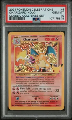 2021 POKEMON CELEBRATIONS CLASSIC COLLECTION #4 CHARIZARD-HOLO PSA 10 - Image 1
