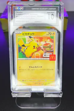 Pokemon Pikachu CGC 10 Japanese 2021 S-P Promo Card Certified Guaranty Company - Image 1