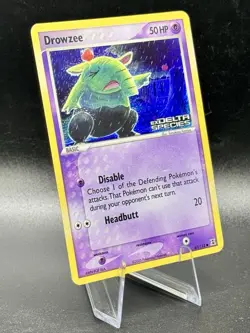 Drowzee 67/113 Stamped Pokemon EX Delta Species 2005 Vintage Reverse Holo LP/MP - Image 1