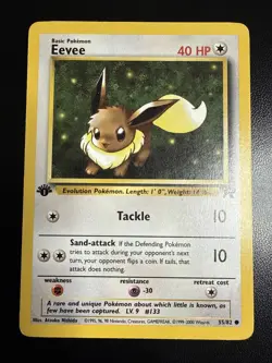 Eevee 55/82 Common 1st Edition Team Rocket Pokemon Card - Image 1