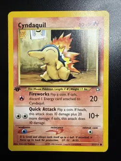 Cyndaquil 57/111 1st Edition Neo Genesis Common Pokemon Card - Image 1