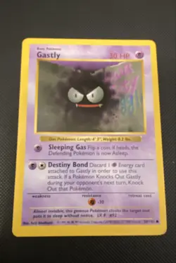 Gastly 050/102 Base Set (Shadowless) Pokemon - Image 1