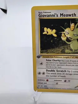 Giovanni's Meowth 43/132 1st Edition Gym Challenge Pokemon TCG 2000 LP - Image 3