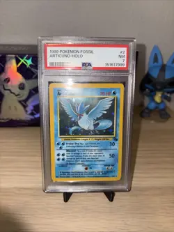 Pokemon TCG Articuno 1999 Fossil Holo Unlimited PSA 7 NM 2/62 - Image 1