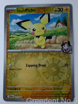 Ethan's Pichu 071/182 Common Destined Rivals Pokemon Reverse Holo Near Mint - Image 1