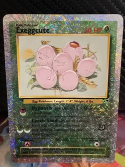 2002 Pokemon Legendary Collection Exeggcute Reverse Holo 52/110 HP Crease WOTC - Image 1