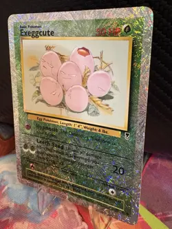 2002 Pokemon Legendary Collection Exeggcute Reverse Holo 52/110 HP Crease WOTC - Image 2