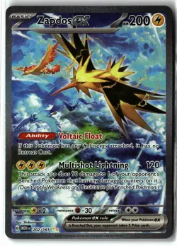 Zapdos ex ⭐ 202/165 Holo Special Illustration Rare 151 2023 Pokemon NM - Image 1