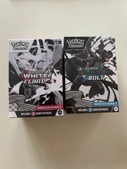 Pokemon Scarlet & Violet White Flare & Black Bolt Booster Bundle Boxes Lot of 2 - Image 1