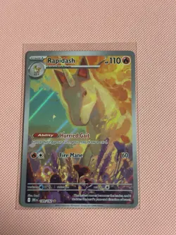 Pokemon Rapidash Illustration Rare Holo 189/182 Destined Rivals 110 HP English - Image 1