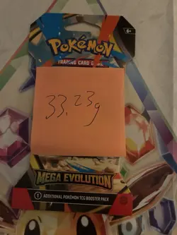 (VERY HEAVY) 33.23g Pokemon TCG Mega Evolution Sleeved Booster Pack (SEALED)✅ - Image 2