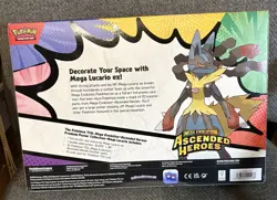 Pokemon TCG Ascended Heroes Premium Poster Collection Mega Lucario ( New/Sealed) - Image 2
