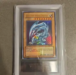 Blue Eyes White Dragon SDK-001 1st Edition 2002 AE YuGiOh ARS 9 PSA 9 Holo Bleed - Image 1