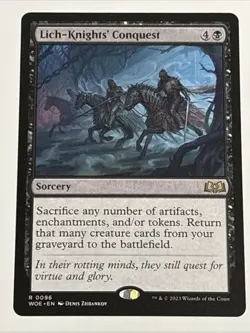 MTG Wilds of Eldraine Lich-Knights' Conquest 0096 NM Rare - Image 1