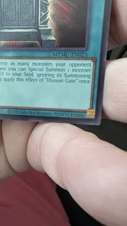 MZMU-EN023 Illusion Gate Secret Rare 1st Edition YuGiOh NM - Image 4