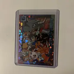 1999 Digimon Adventure Light Japanese #P1 Foil Trading Card Tai Metal Greymon - Image 1