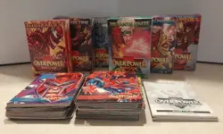Marvel Overpower Card Game 105 Cards & 6 Starter Empty Deck Boxes - Image 1
