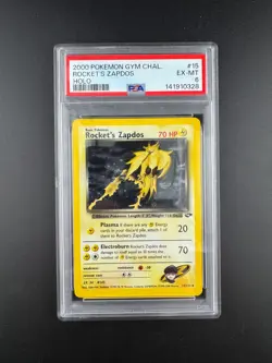 Rocket’s Zapdos 15/132 Holo PSA 6 Gym Challenge Pokemon Card - Image 1