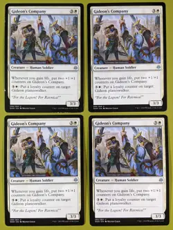 Gideon's Company x4 War of the Spark 4x Playset Magic the Gathering MTG - Image 1
