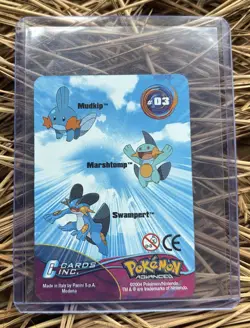Pokemon Advanced 2004 Panini Lenticular Action Card #3 Mudkip-Marshtomp-Swampert - Image 4