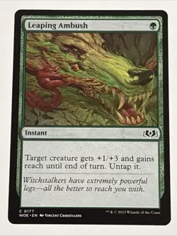 MTG Wilds of Eldraine Leaping Ambush 0177 NM - Image 1