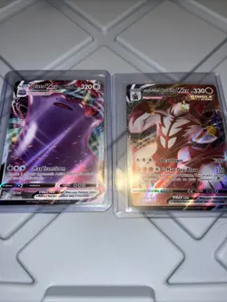 2 Near Mint Ultra Rare V Max Lot Profitable Pokemon Cards - Image 1
