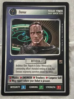 Star Trek CCG 1E Dominion DAMAR Rare Card NEVER PLAYED - Image 1
