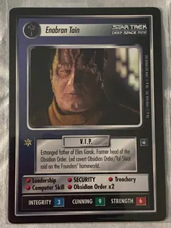 Star Trek CCG 1E DS9 ENABRAN TAIN Rare Card NEVER PLAYED - Image 1