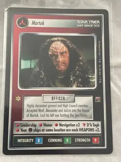 Star Trek CCG 1E Dominion MARTOK Rare Card GLOBAL SHIPPING - Image 1