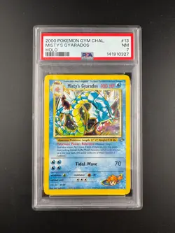 PSA 7 Misty's Gyarados Holo 13/132 Gym Challenge 2000 Pokemon Card - Image 1