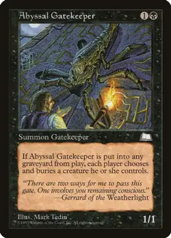 Abyssal Gatekeeper Weatherlight Moderate Play MTG Magic DNA GAMES - Image 1