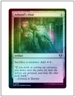 1x Ashnod's Altar, Foil, Commander Masters, Magic MTG Off Center - Image 1