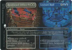 Restricted Office/ Lecture Hall - Borderless FOIL - Duskmourn - NM - MtG - Image 1
