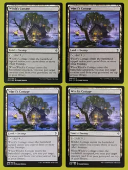 Witch's Cottage x4 Throne of Eldraine 4x Playset Magic the Gathering MTG - Image 1