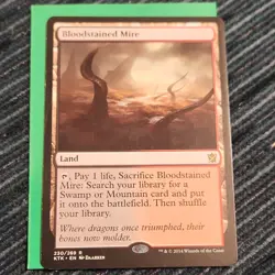 Wizards of the Coast Bloodstained Mire Khans of Tarkir Rare Land Regular 230/269 - Image 1