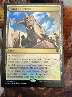 Plaza of Heroes Dominaria United Foil Rare Land 252 2022 Szikszai MTG NM - Image 1
