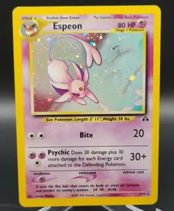 Espeon Pokemon Neo Discovery Holo Rare 1/75 NM Swirl and A Half! - Image 1