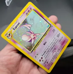 Espeon Pokemon Neo Discovery Holo Rare 1/75 NM Swirl and A Half! - Image 3