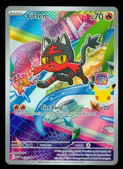 Pokemon LITTEN MEP 044 Ascended Heroes - 1st Partner FULL ART PROMO - Card A - Image 1